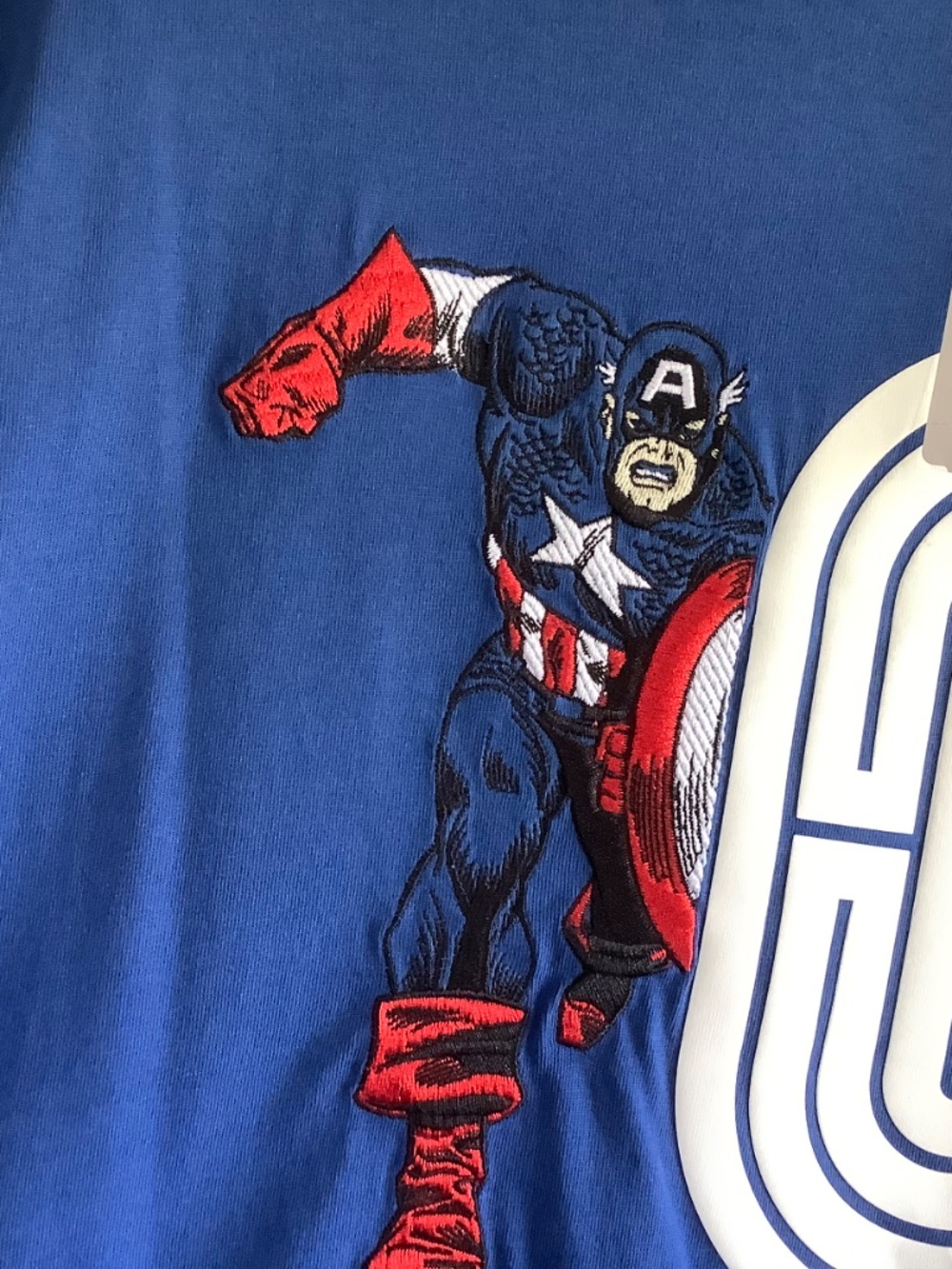 Coach X Marvel Captain America Retro C Tee Shirt Blue Size S - Picture 5 of 14